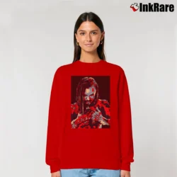 Women’s Mickey Rourke Classic Graphic Relaxed Sweatshirt in red | Soft, Laid-Back Vibe