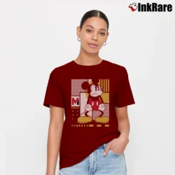 Women’s Mickey Shape Up Graphic Signature T-Shirt in maroon | Soft, Flattering Fit