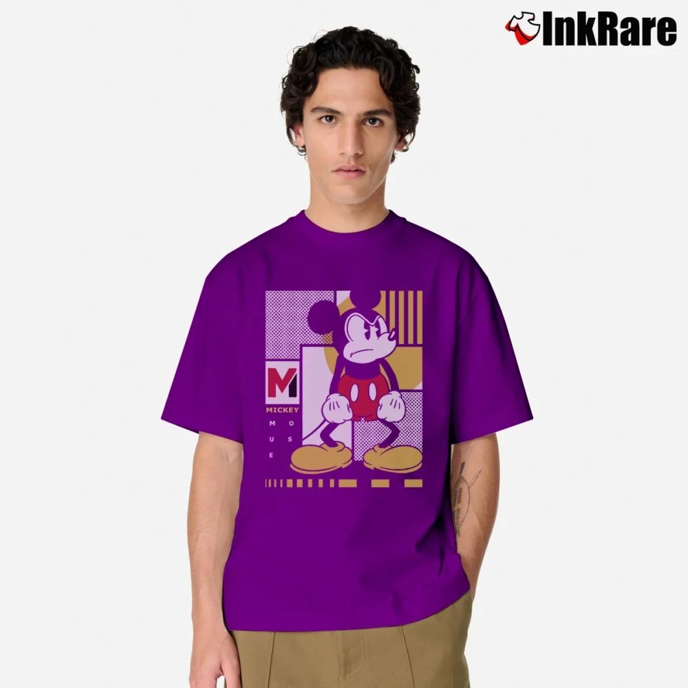 Men’s Mickey Shape Up Graphic Classic T-Shirt in purple | Soft, Breathable Everyday Wear