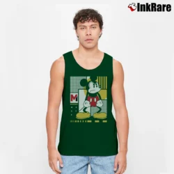 Men’s Mickey Shape Up Graphic Tank Top in forest green | Breathable, Active-Friendly Design