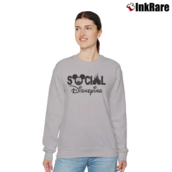 Women’s Mickey Social Disneying Disneyland Family Graphic Relaxed Sweatshirt in sport grey | Soft, Laid-Back Vibe