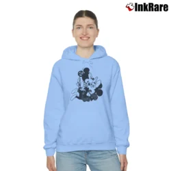 Women’s Mickey Taps Minnie Punk Seditionaries Cozy Hoodie in light blue | Warm, Structured, Stylish