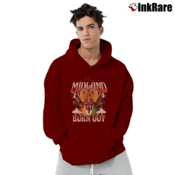 Men’s Midland Burn Out Moto Graphic Pullover Hoodie in maroon | Cozy, Durable, Modern Fit