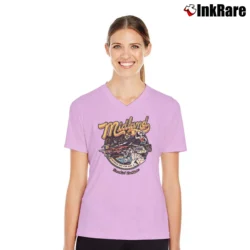 Women’s Midland Drinkin' Problem Country V-Neck Tee in light pink | Chic Neckline, Soft Texture
