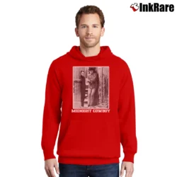 Men’s Midnight Cowboy Classic Movie Pullover Hoodie in red | Cozy, Durable, Modern Fit