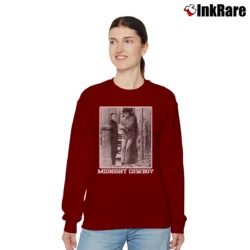 Women’s Midnight Cowboy Classic Movie Relaxed Sweatshirt in maroon | Soft, Laid-Back Vibe