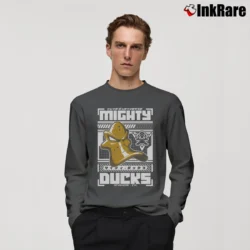 Men’s mighty ducks of anaheim for NHL and Retro Hockey Fans Long-Sleeve Shirt in charcoal | Sleek, Lightweight, Year-Round Wear