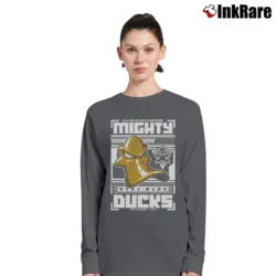 Women’s mighty ducks of anaheim for NHL and Retro Hockey Fans Long-Sleeve Top in charcoal | Sleek, Versatile, All-Season