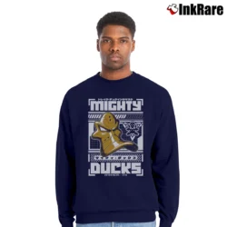 Men’s mighty ducks of anaheim for NHL and Retro Hockey Fans Crewneck Sweatshirt in navy | Cozy Fabric, Clean Style