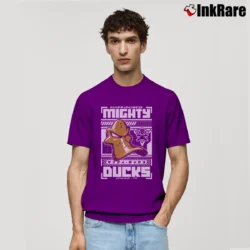 Men’s mighty ducks of anaheim for NHL and Retro Hockey Fans Classic T-Shirt in purple | Soft, Breathable Everyday Wear