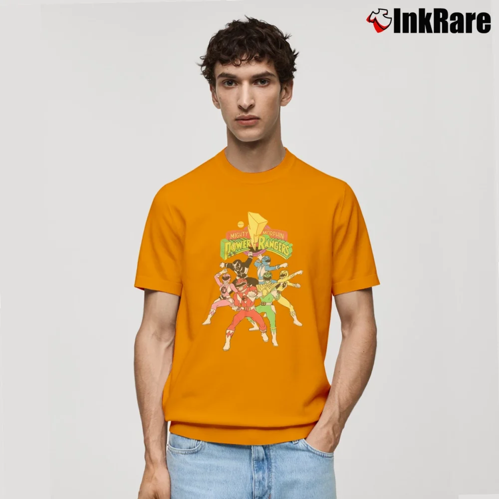 Men’s Mighty Morphin Power Rangers Classic T-Shirt in orange | Soft, Breathable Everyday Wear