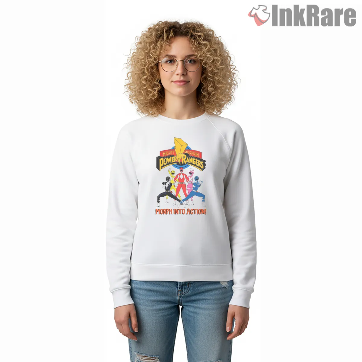 Mighty Morphin Rangers Morph Into Action Shirt on graphic shirt for women graphic tee