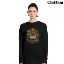 Women’s Mighty Totoro Thor Marvel Studio Ghibli Mashup Long-Sleeve Top in black | Sleek, Versatile, All-Season