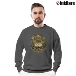 Men’s Mighty Totoro Thor Marvel Studio Ghibli Mashup Crewneck Sweatshirt in charcoal | Cozy Fabric, Clean Style