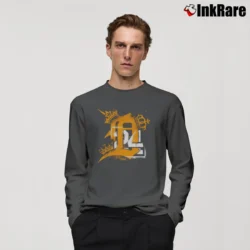 Men’s Miguel Cabrera Tigers 24 Triple Crown Long-Sleeve Shirt in charcoal | Sleek, Lightweight, Year-Round Wear