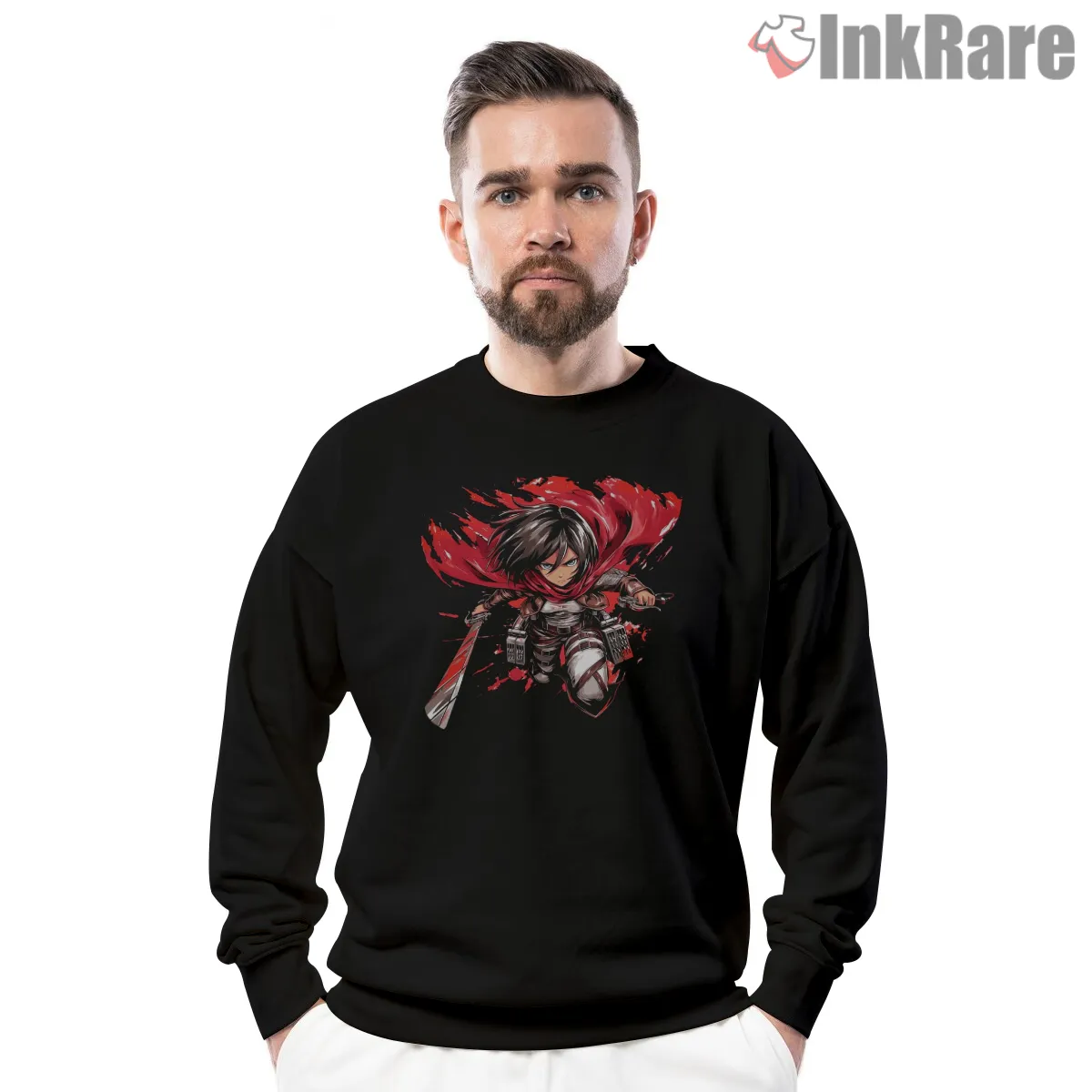 Mikasa Ackerman Crimson Aerial Charge Shirt on graphic shirt for men graphic tee