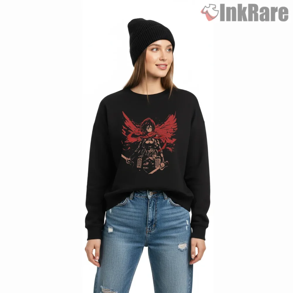 Mikasa Ackerman Crimson Wings Shirt on graphic shirt for women graphic tee