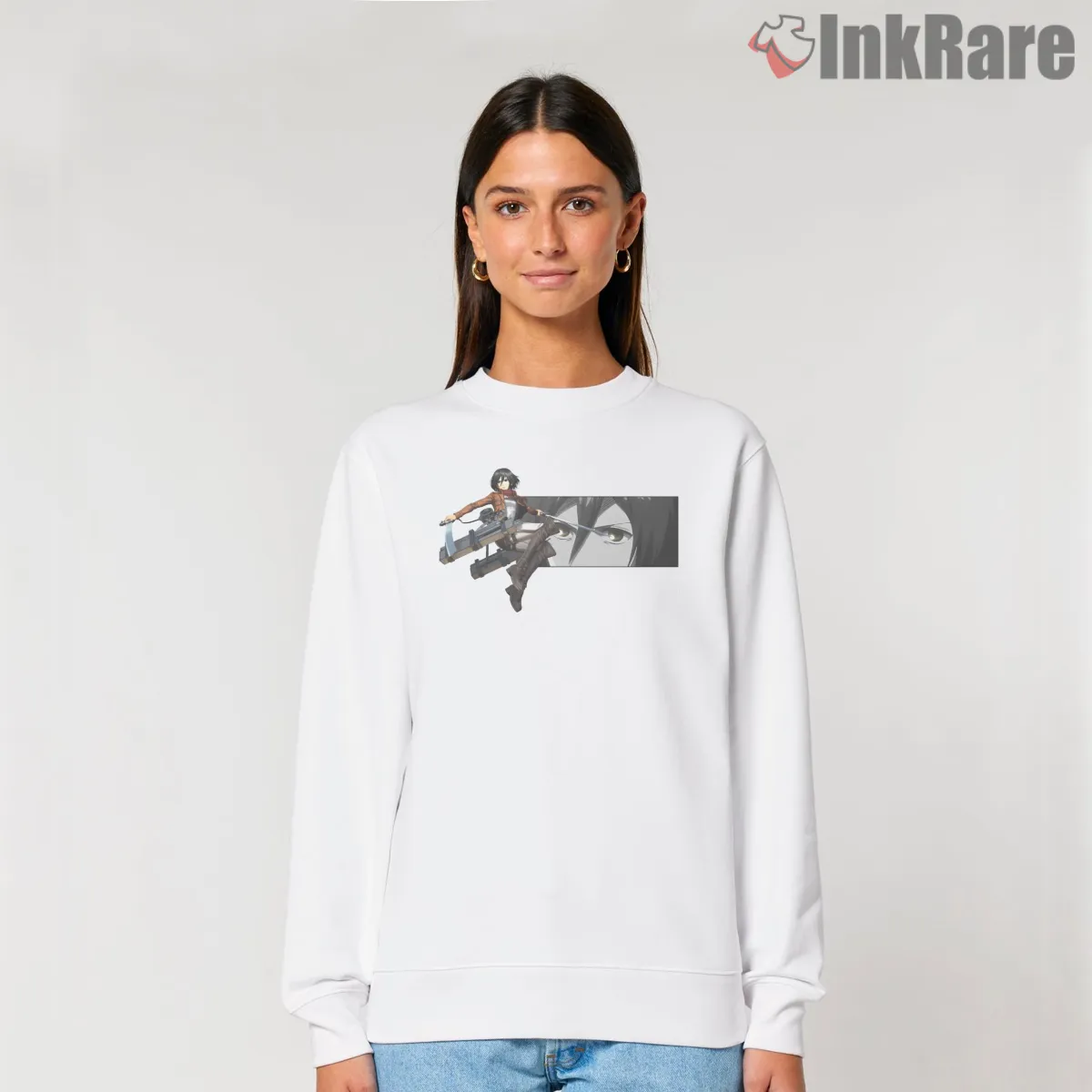 Mikasa Ackerman Dual Panel Action Focus Shirt Mikasa Ackerman Dual Panel Action Focus Shirt on graphic shirt for women graphic tee