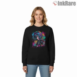 Mikasa Ackerman Neon Graffiti Portrait Shirt on graphic shirt for women graphic tee