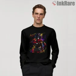 Mikasa Electric Storm Anime Attack On Titan Shirt on black long sleeve shirt for men graphic tee