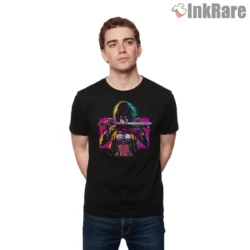 Mikasa Neon Blade Street Style Shirt on black short sleeve shirt for men graphic tee