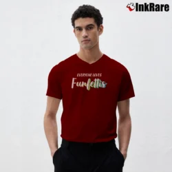Men’s Mike Sorrentino Funfettis Graphic V-Neck Tee in maroon | Sharp, Breathable, Everyday Staple