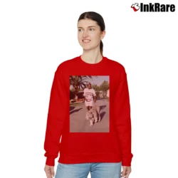 Women’s Mike Tyson Tiger Boxing Legend Graphic Relaxed Sweatshirt in red | Soft, Laid-Back Vibe