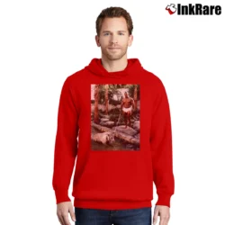 Men’s Mike Tyson With His Tiger Graphic Pullover Hoodie in red | Cozy, Durable, Modern Fit