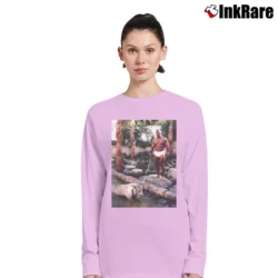 Women’s Mike Tyson With His Tiger Graphic Long-Sleeve Top in light pink | Sleek, Versatile, All-Season