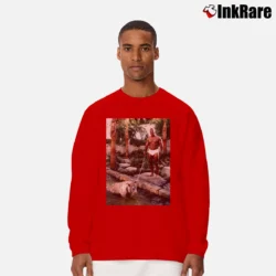 Men’s Mike Tyson With His Tiger Graphic Long-Sleeve Shirt in red | Sleek, Lightweight, Year-Round Wear