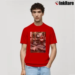 Men’s Mike Tyson With His Tiger Graphic Classic T-Shirt in red | Soft, Breathable Everyday Wear