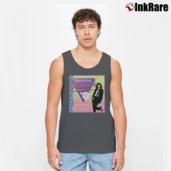 Men’s miki matsubara stay with me city pop retro Tank Top in charcoal | Breathable, Active-Friendly Design