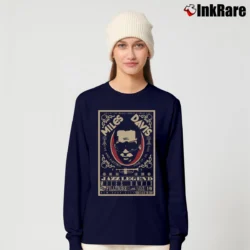 Women’s miles davis jazz legend trumpet icon music Long-Sleeve Top in navy | Sleek, Versatile, All-Season