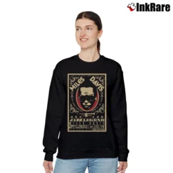 Women’s miles davis jazz legend trumpet icon music Relaxed Sweatshirt in black | Soft, Laid-Back Vibe