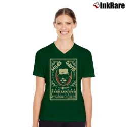 Women’s miles davis jazz legend trumpet icon music V-Neck Tee in forest green | Chic Neckline, Soft Texture