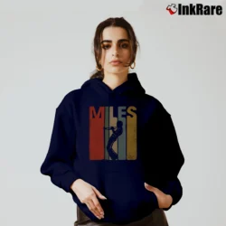 Women’s miles davis paint brush jazz art inspired Cozy Hoodie in navy | Warm, Structured, Stylish
