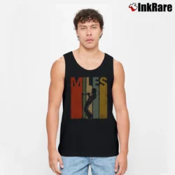 Men’s miles davis paint brush jazz art inspired Tank Top in black | Breathable, Active-Friendly Design