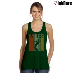 Women’s miles davis paint brush jazz art inspired Tank Top in forest green | Lightweight, Movement-Friendly