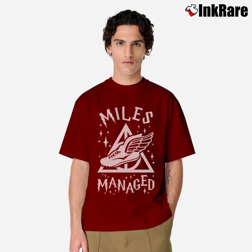 Men’s Miles Managed Statement Classic T-Shirt in maroon | Soft, Breathable Everyday Wear