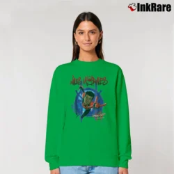 Women’s Miles Morales Spiderverse Splat Marvel Relaxed Sweatshirt in irish green | Soft, Laid-Back Vibe