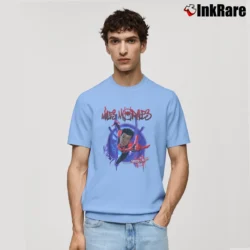 Men’s Miles Morales Spiderverse Splat Marvel Classic T-Shirt in light blue | Soft, Breathable Everyday Wear