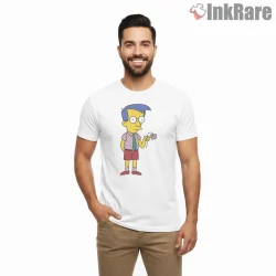Milhouse The Dud Simple Character Cartoon Shirt on white short sleeve shirt for men graphic tee