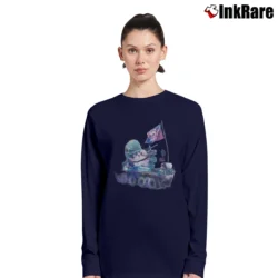 Women’s Milkboy Cat Army Beauty Beast Japanese Graphic Long-Sleeve Top in navy | Sleek, Versatile, All-Season