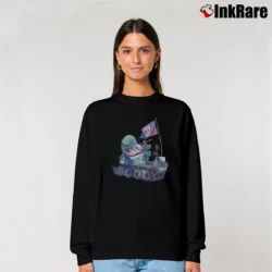 Women’s Milkboy Cat Army Beauty Beast Japanese Graphic Relaxed Sweatshirt in black | Soft, Laid-Back Vibe
