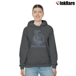 Women’s Miller High Life Beer Graphic Cozy Hoodie in charcoal | Warm, Structured, Stylish
