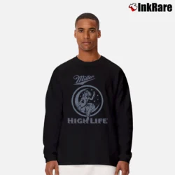 Men’s Miller High Life Beer Graphic Long-Sleeve Shirt in black | Sleek, Lightweight, Year-Round Wear