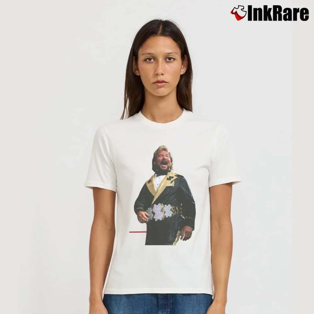 Women’s Million Dollar Man Ted Dibiase Classic Signature T-Shirt in white | Soft, Flattering Fit