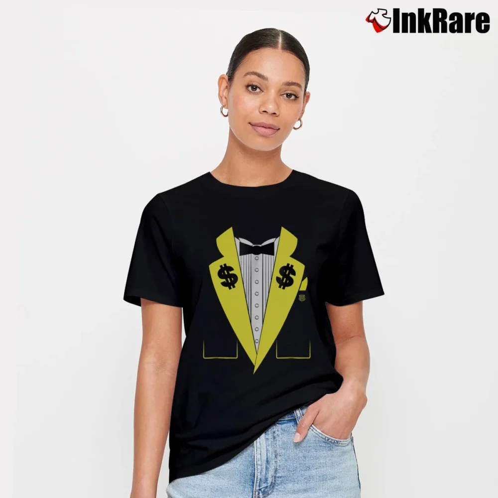 Women’s Million Dollar Man Ted Dibiase Tuxedo Signature T-Shirt in black | Soft, Flattering Fit