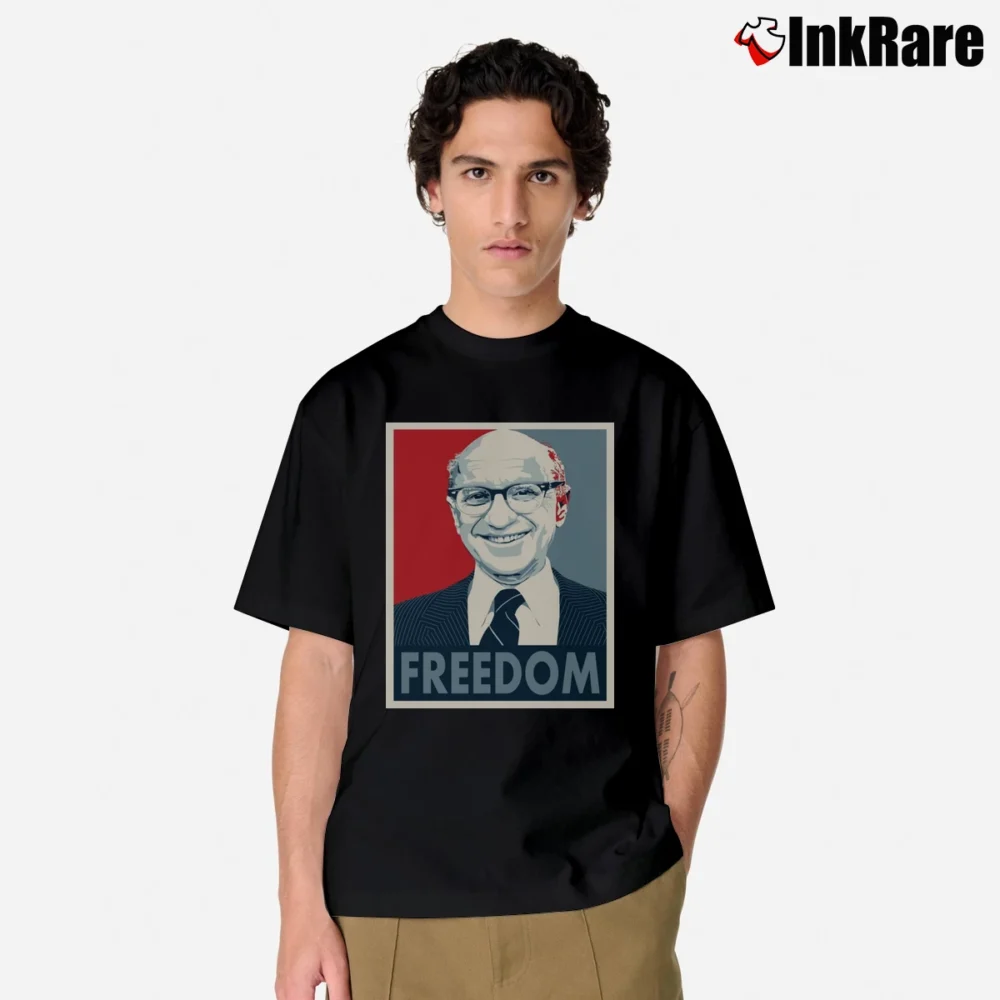 Men’s Milton Friedman Freedom Classic T-Shirt in black | Soft, Breathable Everyday Wear