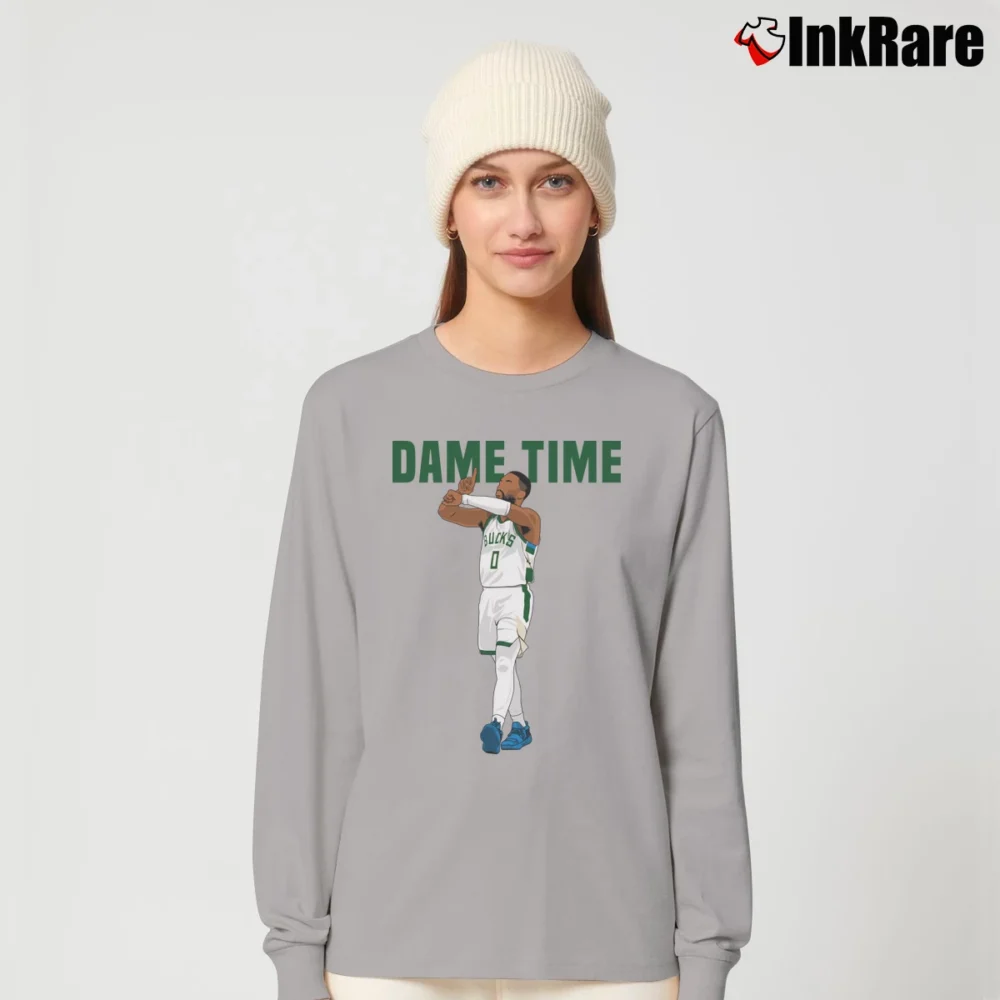 Women’s Milwaukee Bucks Damian Lillard Dame Time Long-Sleeve Top in sport grey | Sleek, Versatile, All-Season
